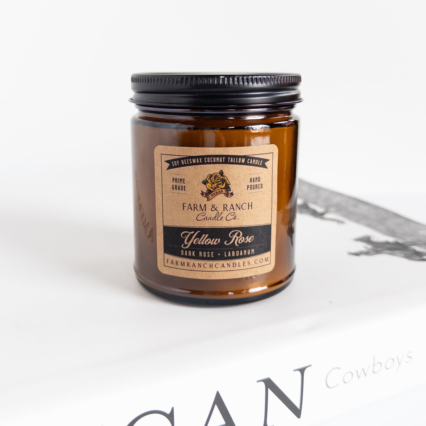 Candle | Yellow Rose of Texas | Dark Rose + Labdanum