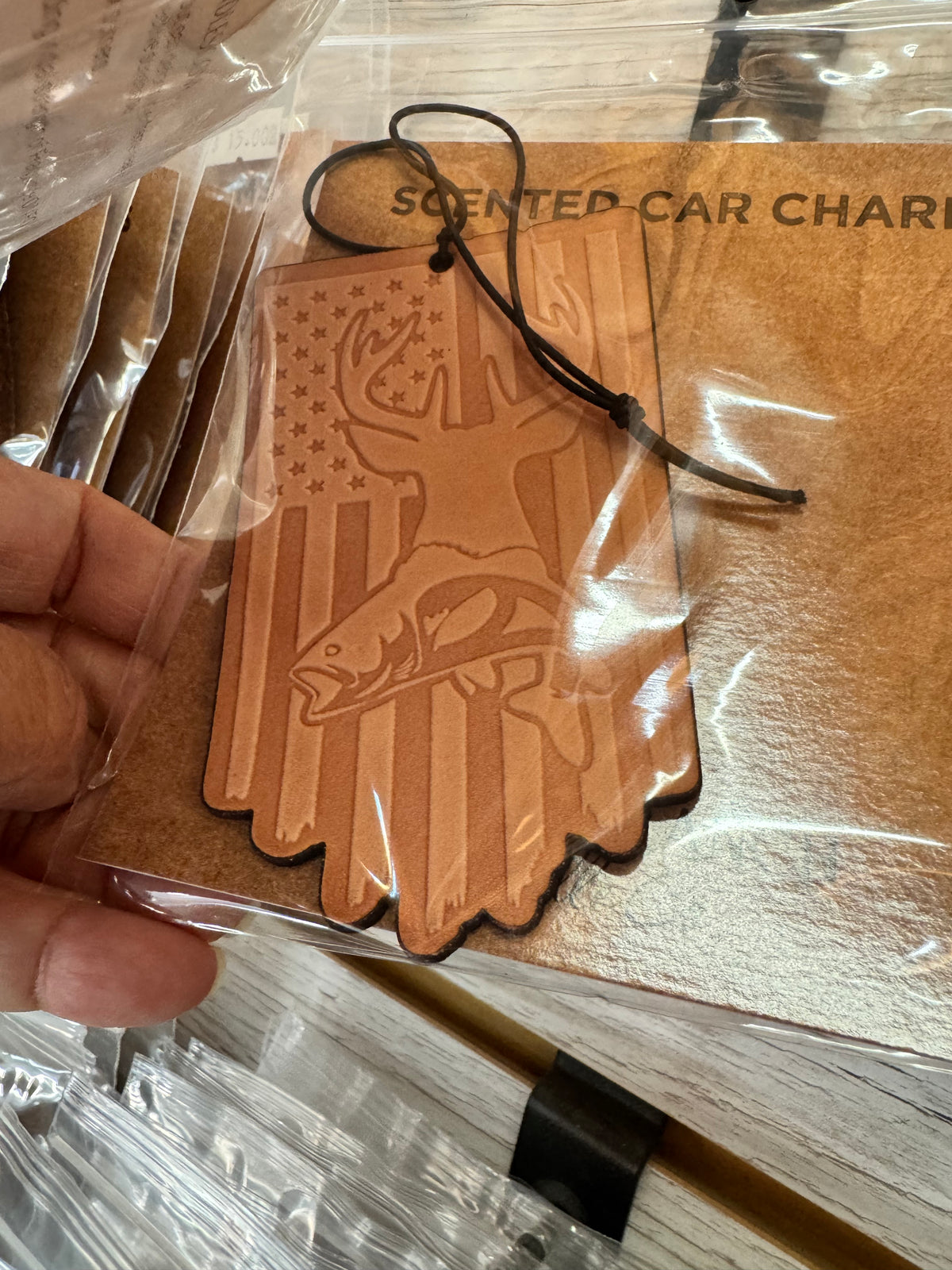Leather Car Charm | Air Freshener