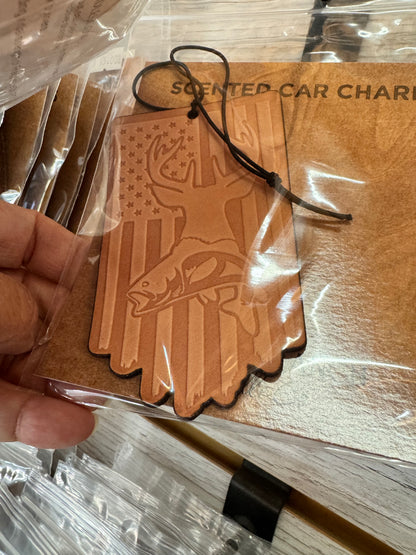 Leather Car Charm | Air Freshener