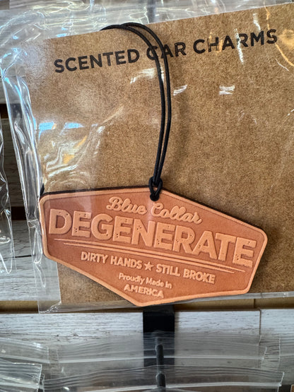 Leather Car Charm | Air Freshener
