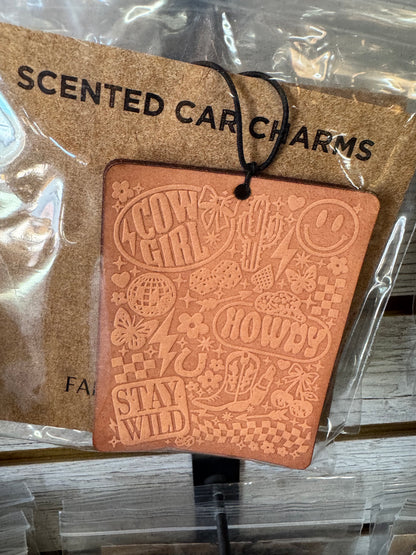 Leather Car Charm | Air Freshener
