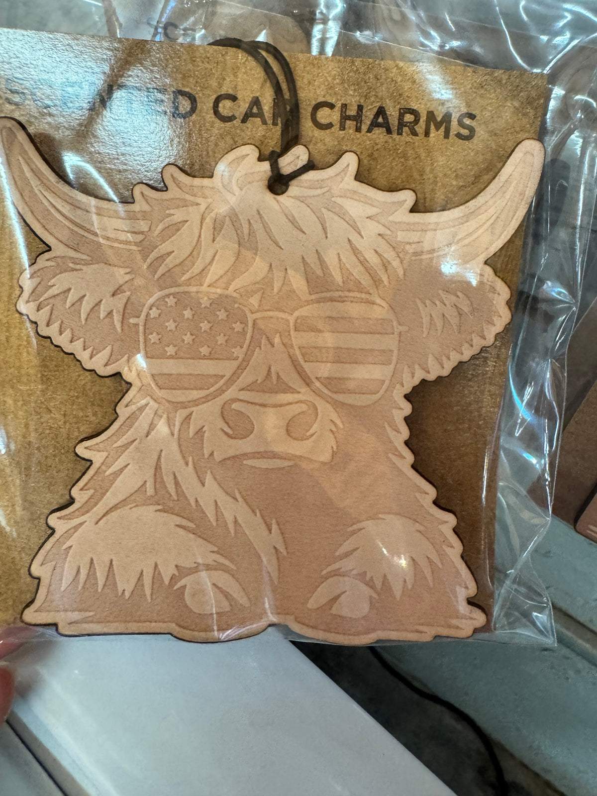 Leather Car Charm | Air Freshener