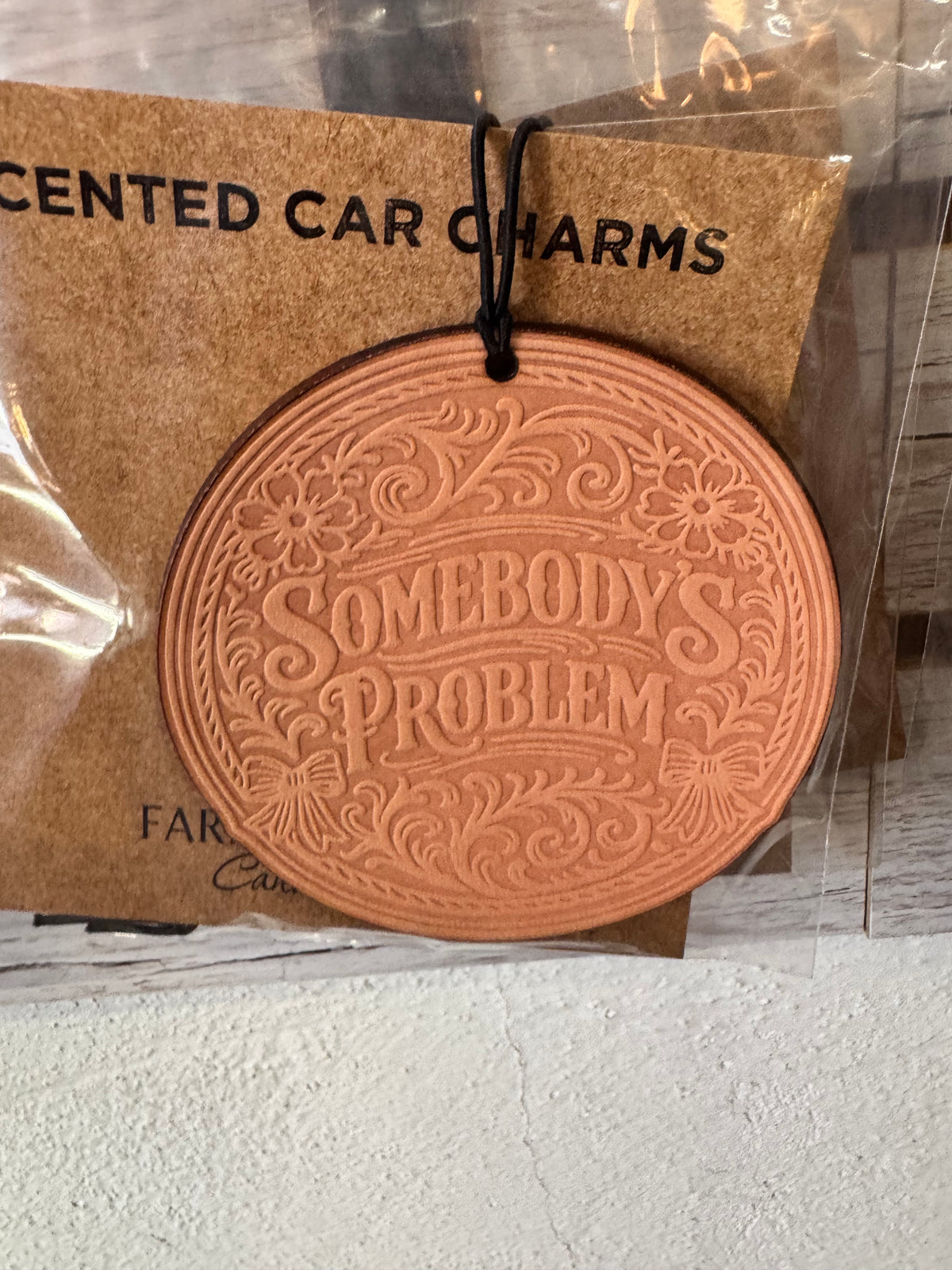 Leather Car Charm | Air Freshener