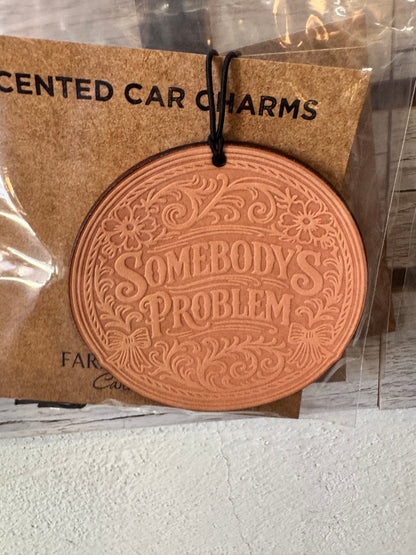 Leather Car Charm | Air Freshener