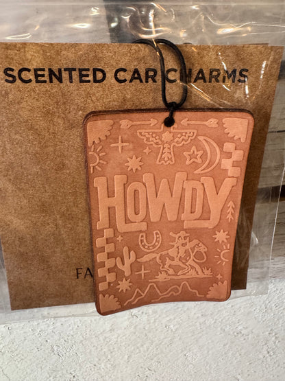 Leather Car Charm | Air Freshener