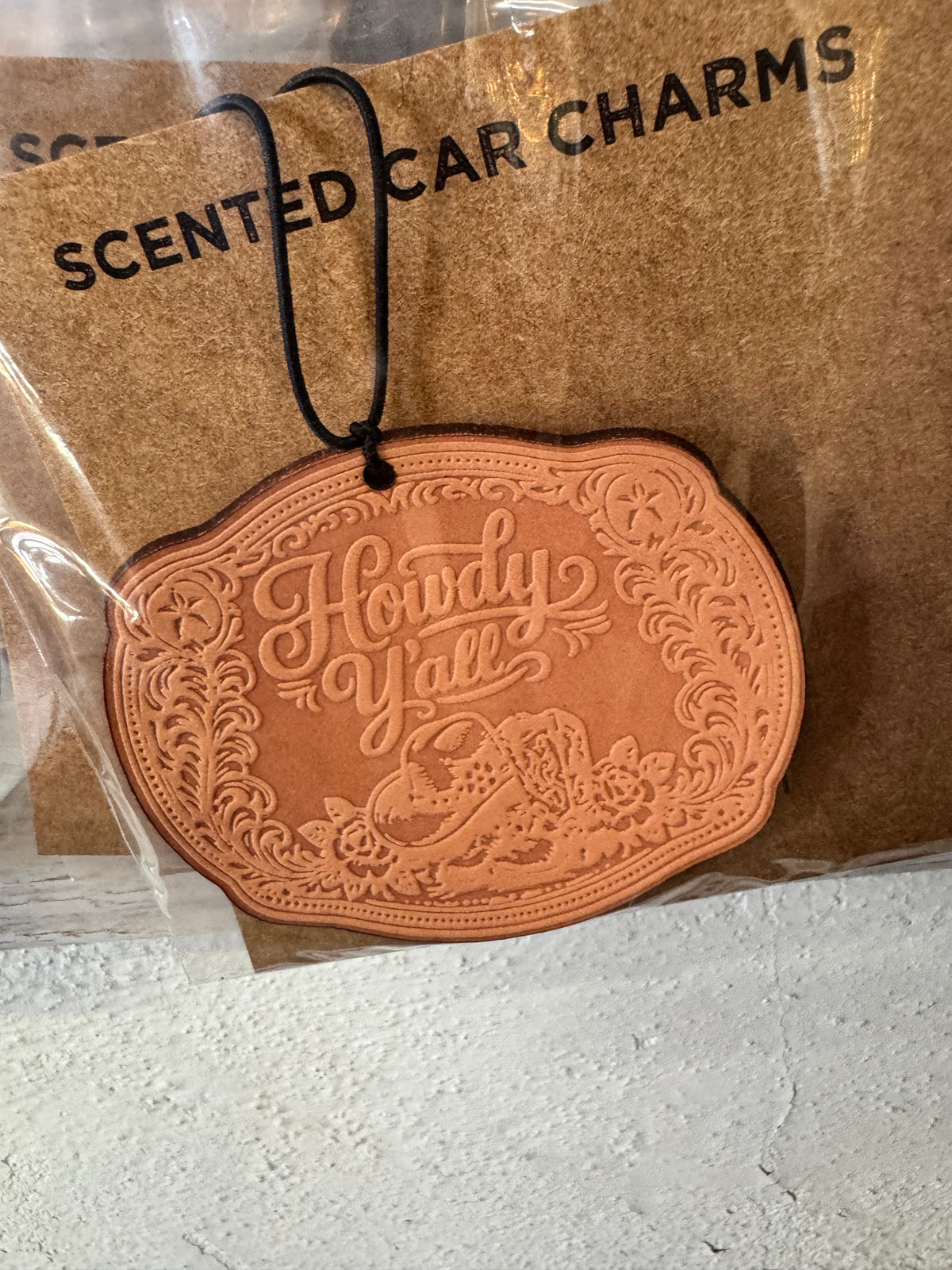 Leather Car Charm | Air Freshener