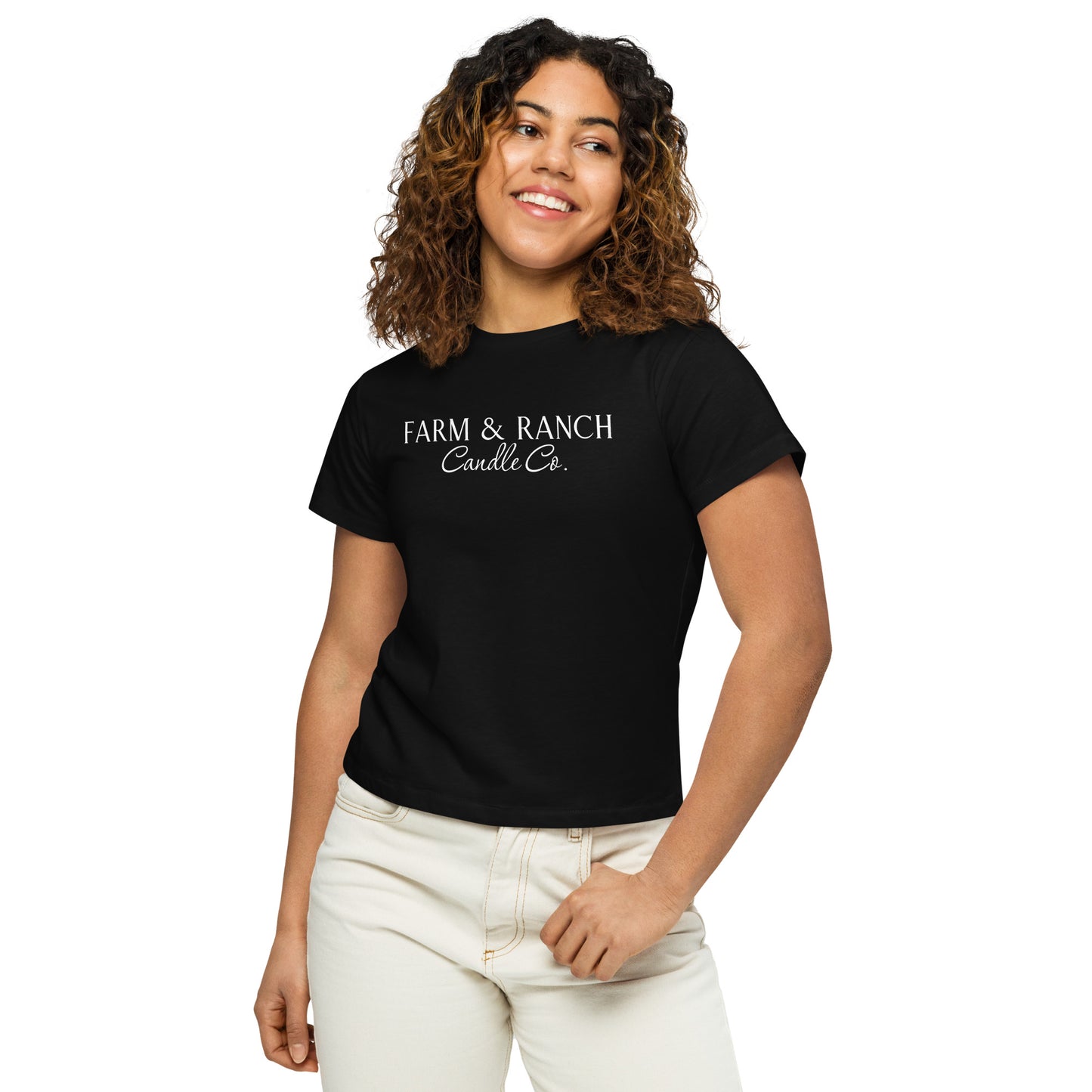FR | Women’s high-waisted t-shirt Black